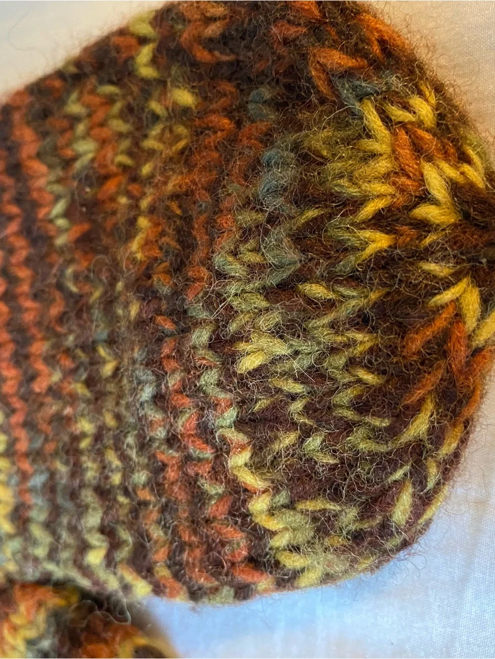 Ganesh Himal Trading Co womens m Hand Knit Mittens 100% Wool Brown Made In Nepal
